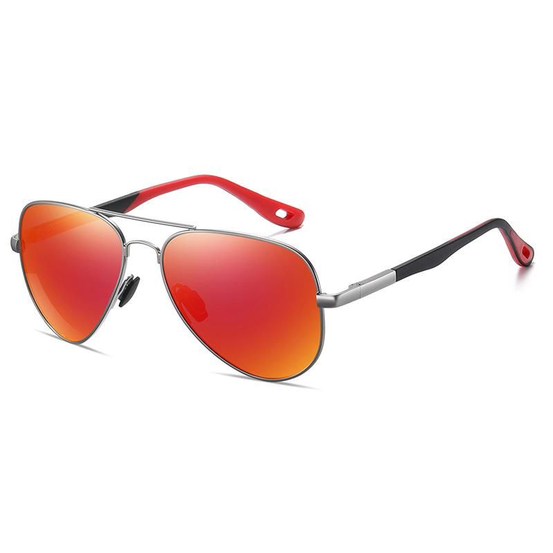 Durable Aviator Style Multi Colors Metal Frame Polarized Sunglasses