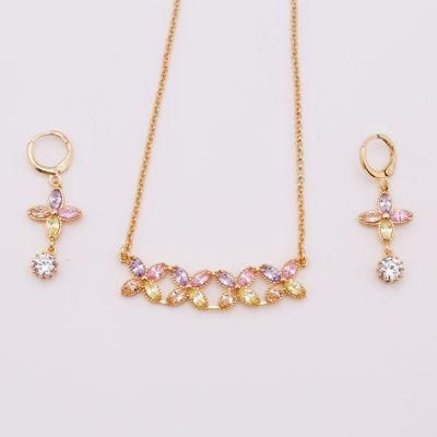 Fashion Costume Wholesale Imitation Gold Silver Stainless Steel Charm Jewelry with Earring Sets Pendant Necklace