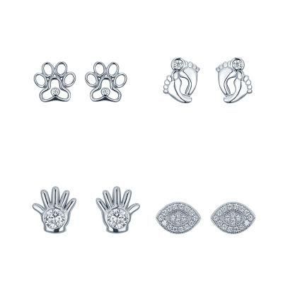 Factory Wholesale 925 Silver or Brass Small Stud Earring Jewelry