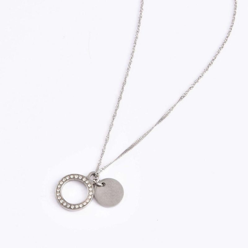 Wholesale Fashion Elegance Necklace with Pendant Female Stainless Steel Jewellery Silver Gold Rose Gold Color Optional