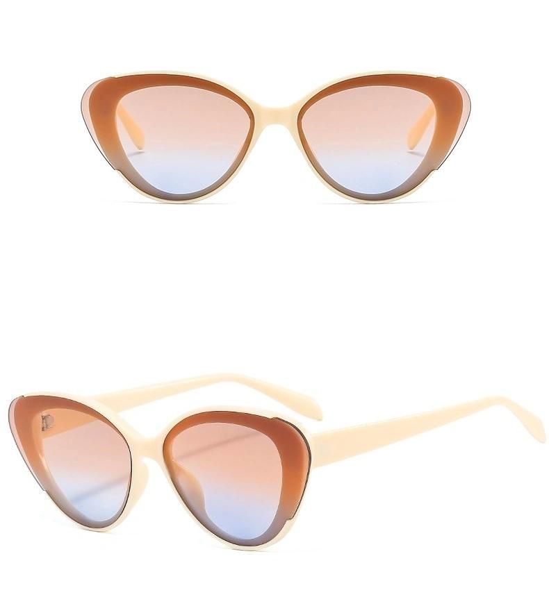 2022 New Style Fashion Cat Eye Small Frame Plastic Sunglass