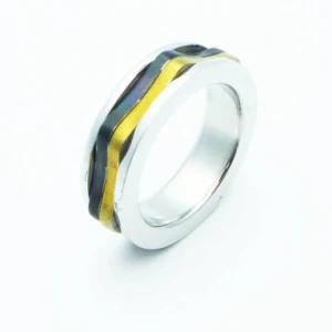 Fashion Plated Stainless Steel Rotation Rings Jewelry