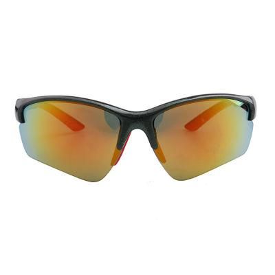 2019 Half Frame Sports Sunglasses with Rubber
