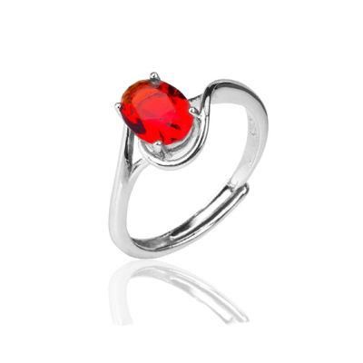 Fashion Jewelry 925 Sterling Silver Created Synthetic Ruby Stone Rings Ruby Jewellery Zirconia Rings