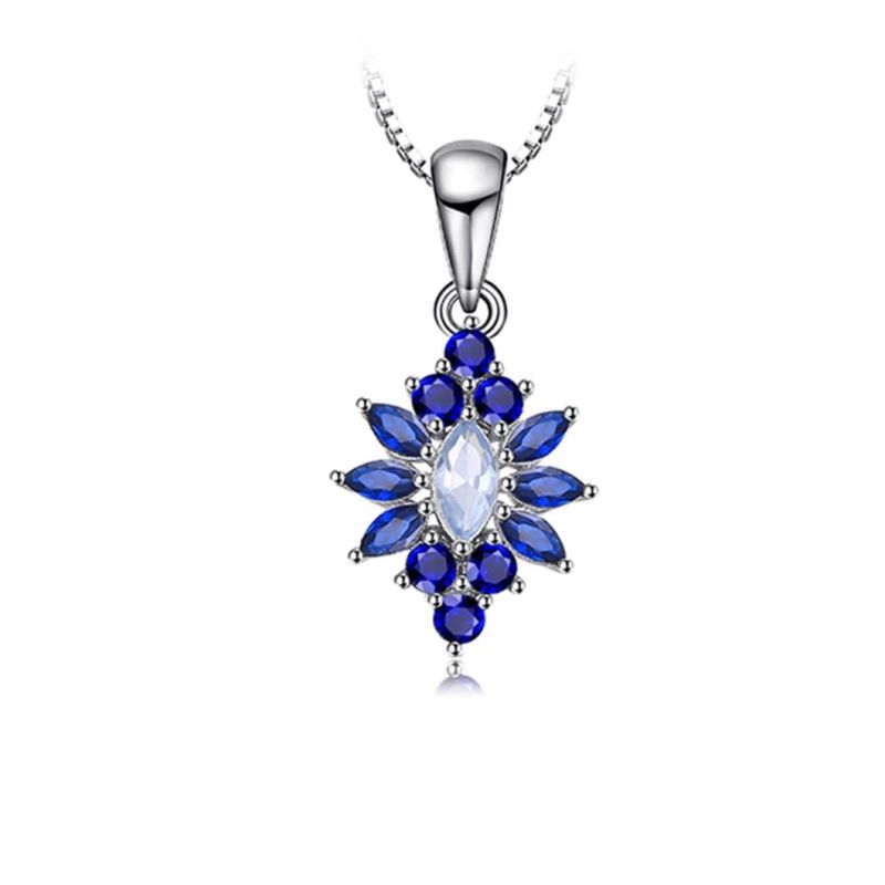 Created Sapphire Earring 925 Sterling Silver Fashion Jewellery/Accessories/Gift for Women