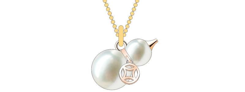 Promotional Polarized Golden Gourd Shape Jewelry Set