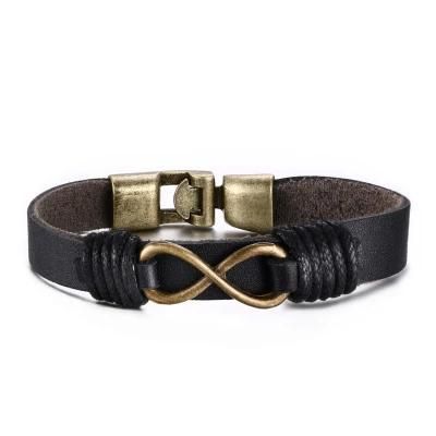 Fashion Men&prime;s Jewelry Wholesale Euramerican Style Alloy Men&prime;s Bracelets Leather Jewelry Bracelet