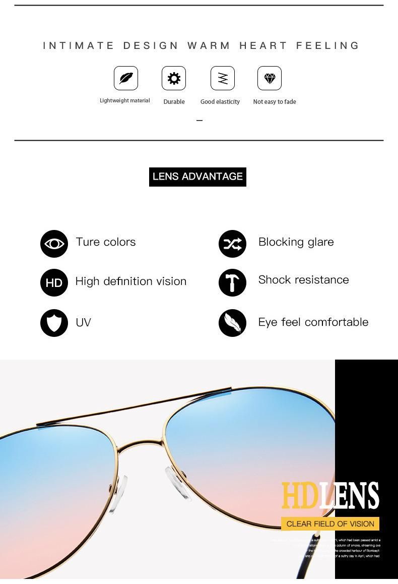 Occident Style New Gradient Color Classics Sunglasses Men and Women