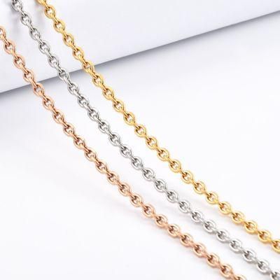 Wholesale Fashion Accessories Cut Cable Chain Stainless Steel Jewelry for Necklace Bracelet Anklet Design