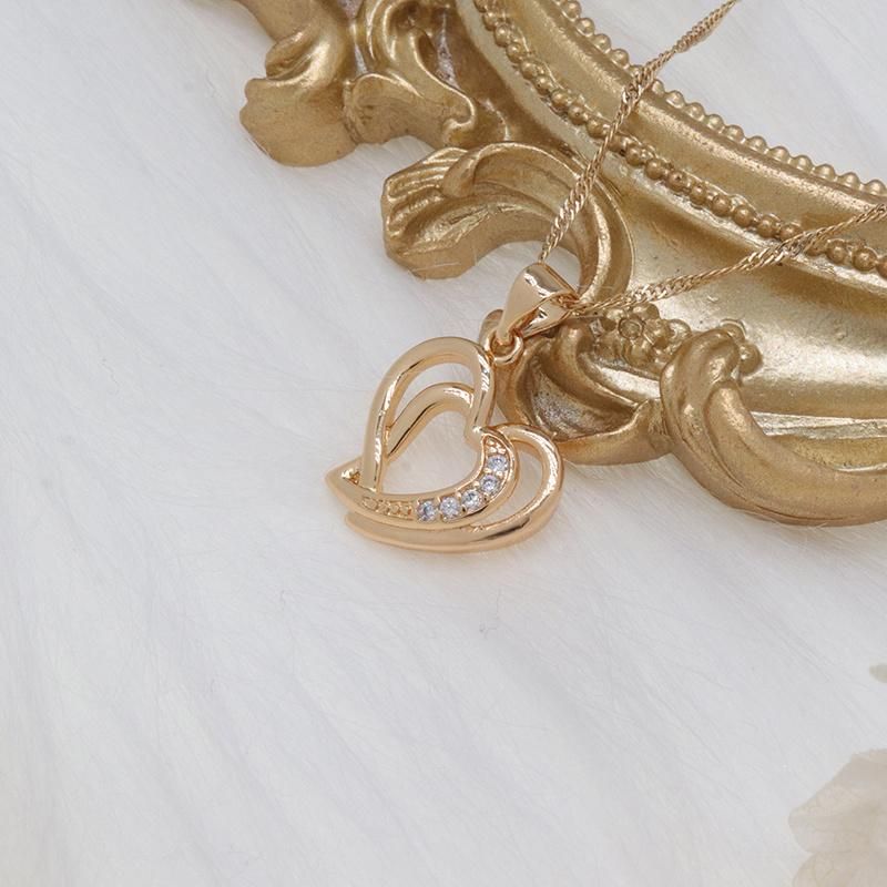 Wholesale 18K Couple Heart Pendant Jewelry Necklace