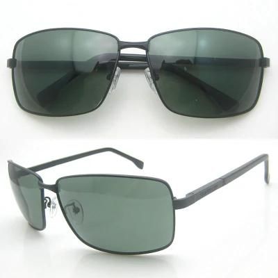 Black Metal Frame UV400 Polarized Lens Sunglasses