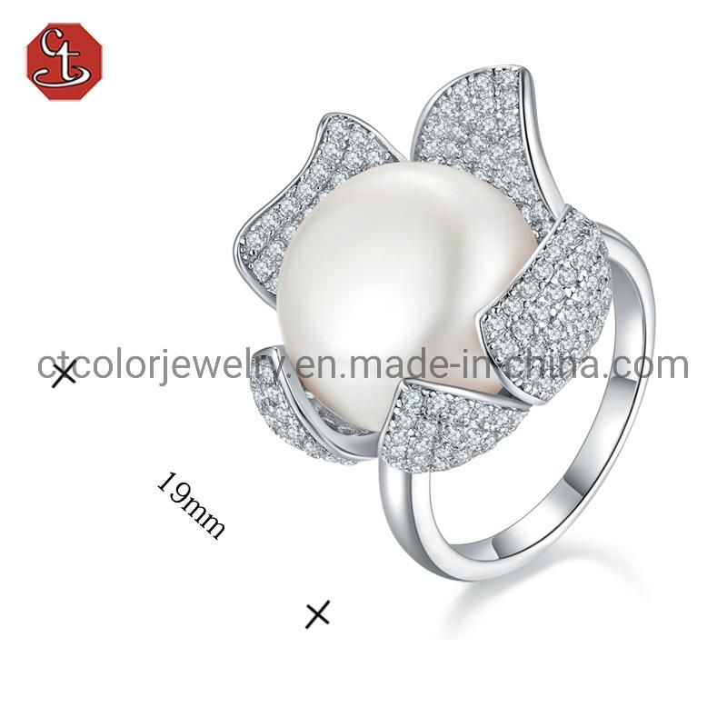 Trendy ring 2021 new fashion jewelry 925 silver freshwater pearl Ring