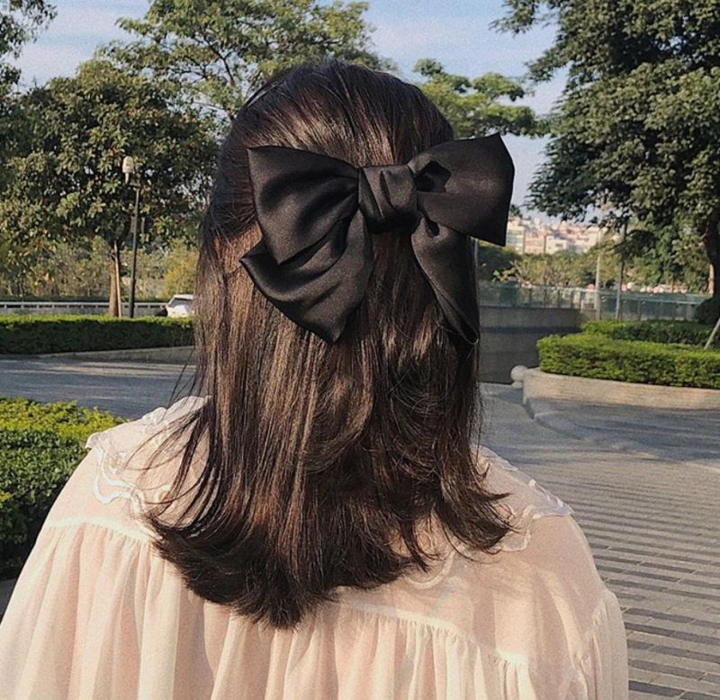 New Arrive Elegant Silk Bow Hair Clips Hair Pins for Girls