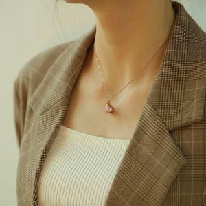 Gold Plated Stainless Steel Pearl Shell Clavicle Chain