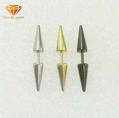 Stainless Steel Double Pointed Cone Stud Earrings Double Pointed Earrings Earrings Body Piercing Jewelry Wholesale Er0008g