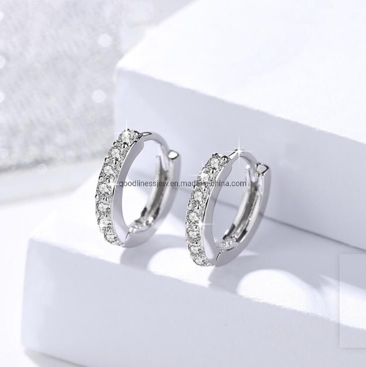 925 Sterling Small Hoop Earrings Simple Huggie Earring Wholesale Fashion Jewelry