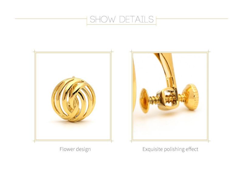 Minimalist Fashion Earring Hollow out Flower Bud Ear Stud