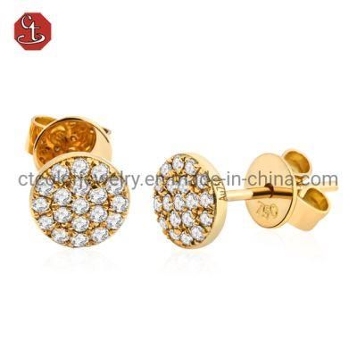 2022 New fashion jewelry zircon earring 18K Gold plated earrings