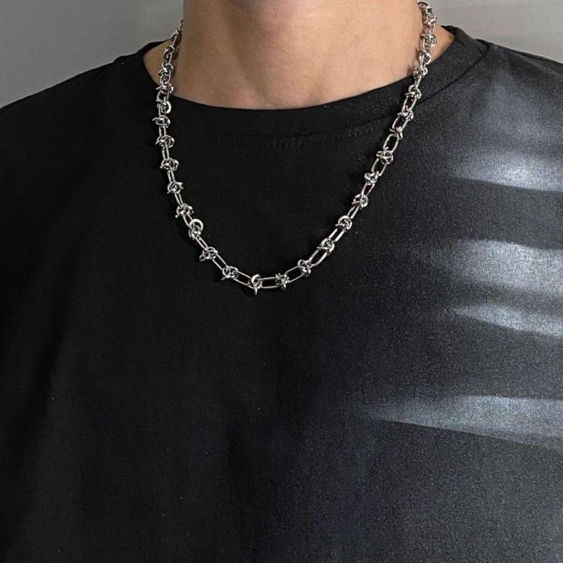 Manufacturer Custom Necklace High Quality Non Tarnish Water Resistant Elegant Jewelry Hip Hop Stainless Steel Necklace Jewellery Men Fashion Jewelry