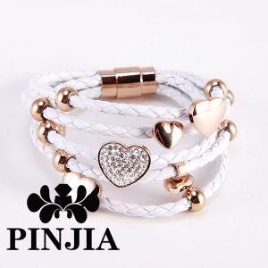 Magnetic Crystal Bangle Imitation Leather Bracelet Fashion Jewelry
