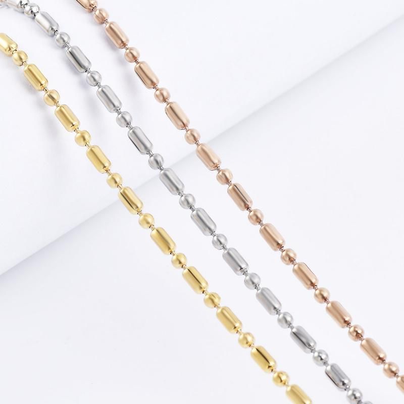 Christmas Gift Factory Wholesale Jewelry Long Short Bead Chain Bracelet Anklet Necklace for Fashion Layering Jewellry Design