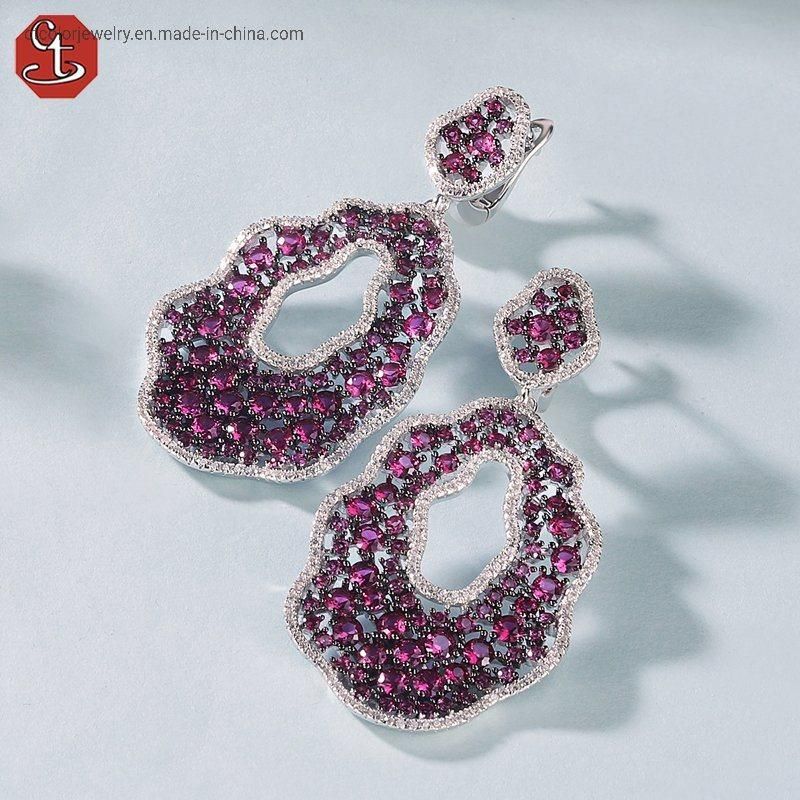 Popular Ins Celebrity New Earring colorful cubic zircon wholesale factory price Earring