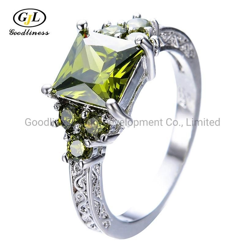 S925 Sterling Silver White Zircon with Black Zircon Ring