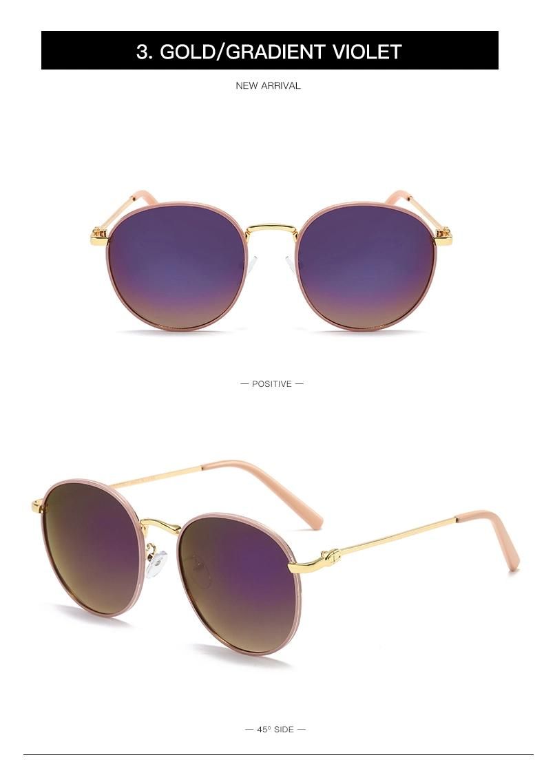 Fashion Metal Round Sunglass Retro Women Sunglasses