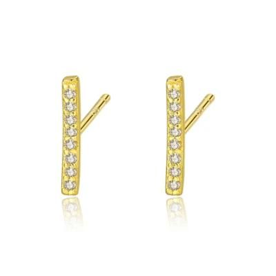 Lady Beautiful Silver or Golden Dendritic Design Ear Stud