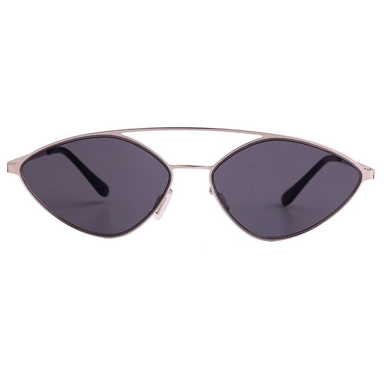 Prismatic Shape with Bar Metal Sunglasses