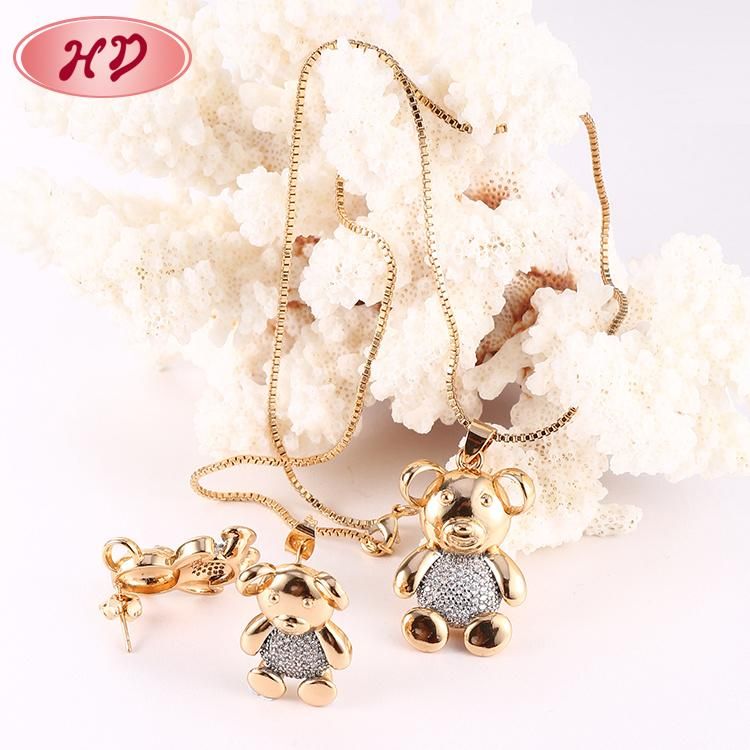 Female Fashion 18K Gold Plated Jewelry Sets Chain Pendant Necklace