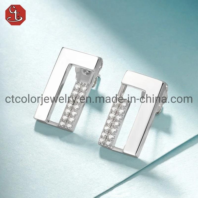 Jewelry Silver Plated Plain Ladies Fashion Earrings