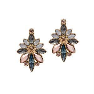 Women Fashion Costume Jewelry Vintage Stone Bead Diamond Stud Earrings