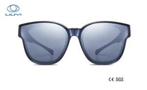 Hot Sale Fashion Tr90 Plastic Fit Over Sunglasses with Tac UV Polarized Lens for Man Woman Model 3050-Blue