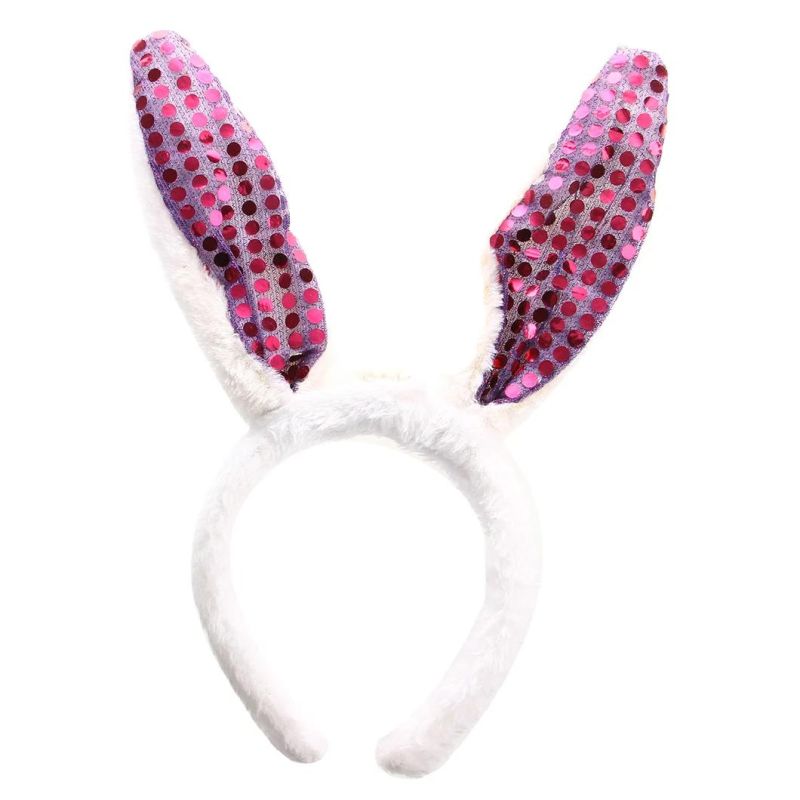 Promotional Gift Plush Bunny Ear Sequins Headband