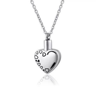 Top Quality Stainless Steel Heart Ashes Perfume Bottle Pendant