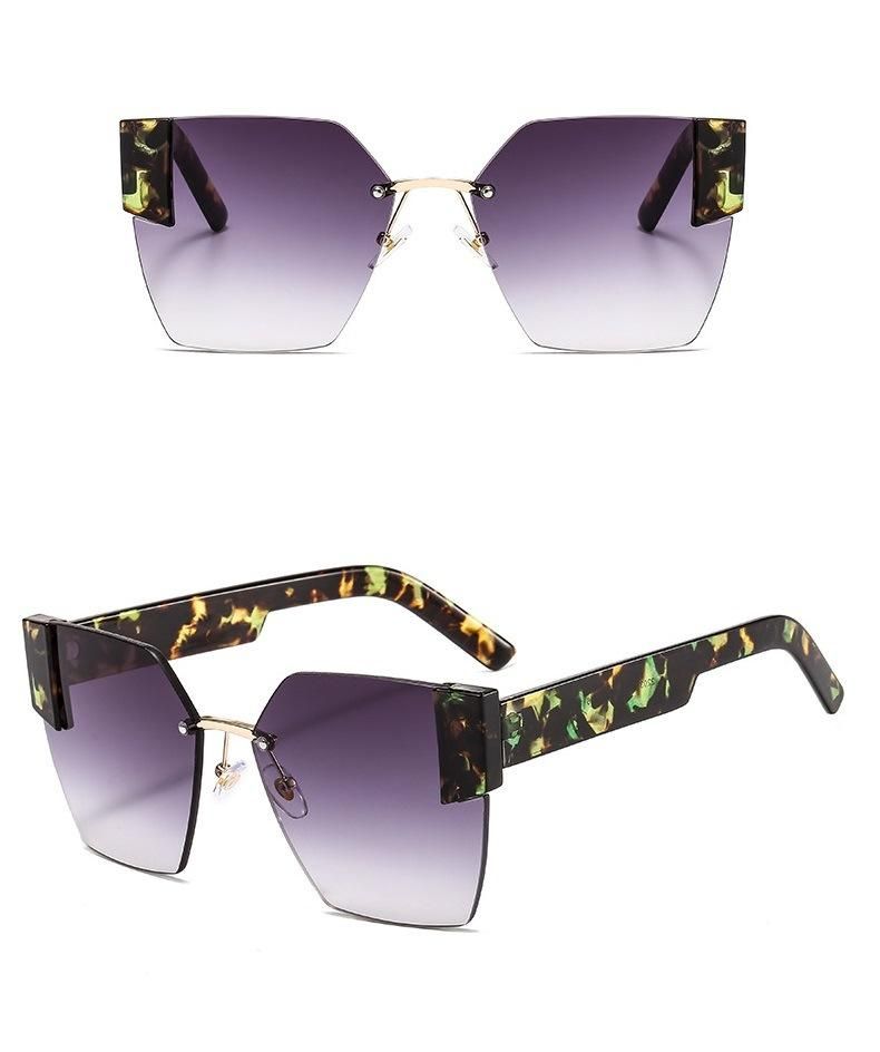 2020 New Leopard Print Frameless Luxury Sunglasses