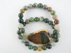 Bracelet Fashion, Druzy Connector Charm Jewelry Bead Bracelet Set