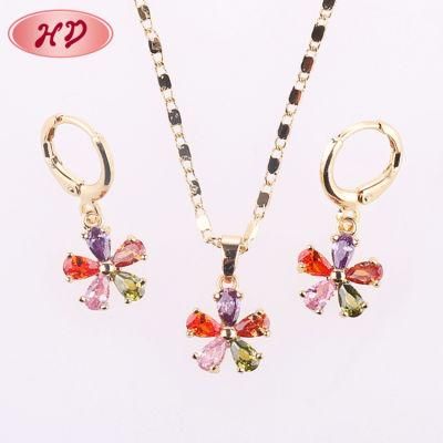 New Fashion 18K Gold Color Jewelry Sets with Earring Necklace