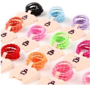 Wholesale Silk Elastic Candy Color Rubber Hair Rope Ponytail Holder Head Rope Tie for Baby and Adlut Factory Directly Sale