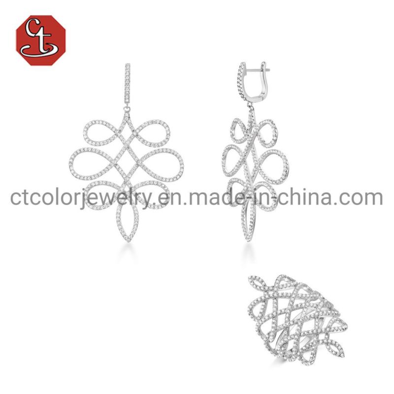 Fashion Women Jewelry Twisted Design Sterling 925 Silver Earring Fine Jewelry
