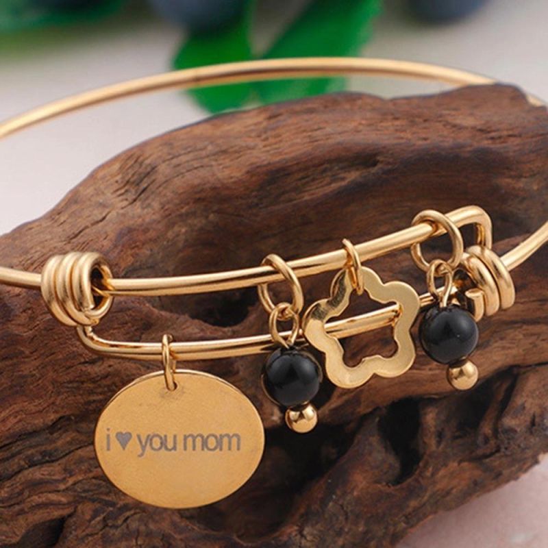 Manufacturer Customized Jewelry Fashion High Quality Fadeless Bracelet, Stainless Steel Bracelet, Mother′s Day Gold Bracelet
