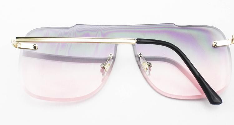 Oversize Popular Frameless Wholesale Women Sunglasses