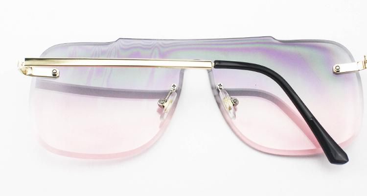 Oversize Popular Frameless Wholesale Women Sunglasses