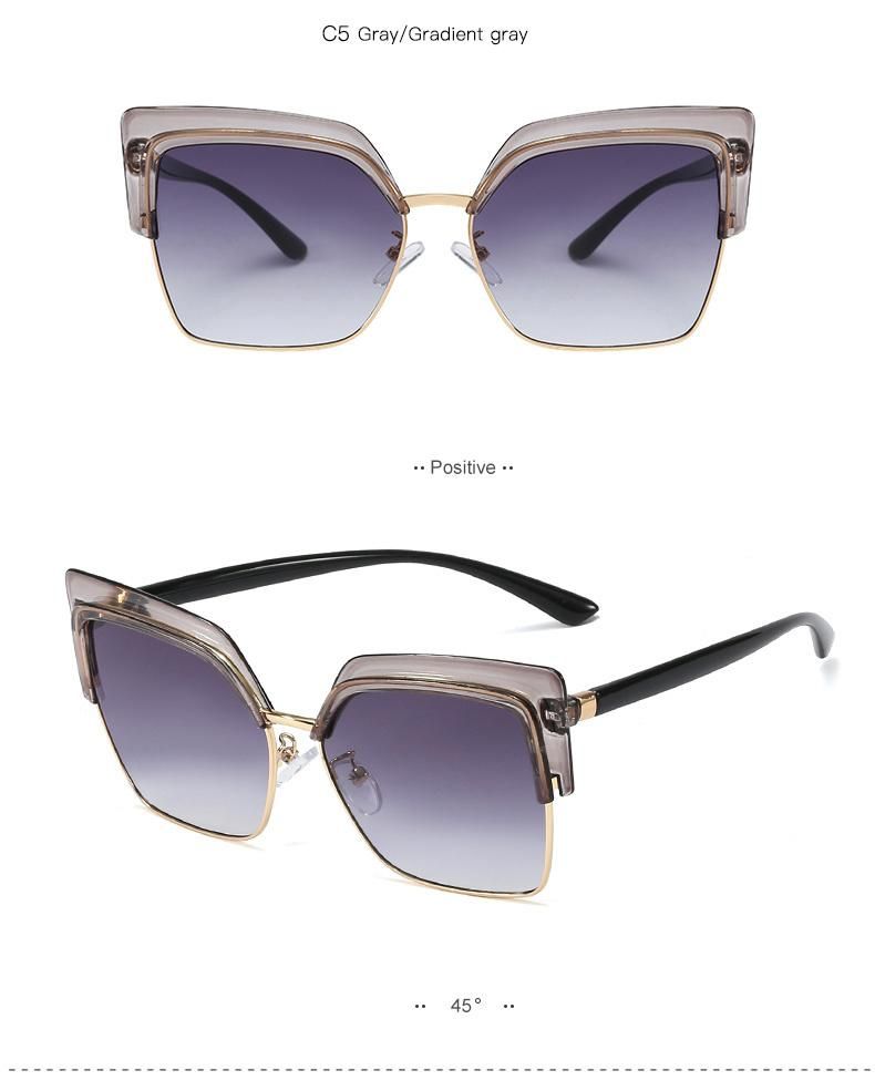 Ready to Ship Women Tr90 Fashion Sunglasses with Low MOQ