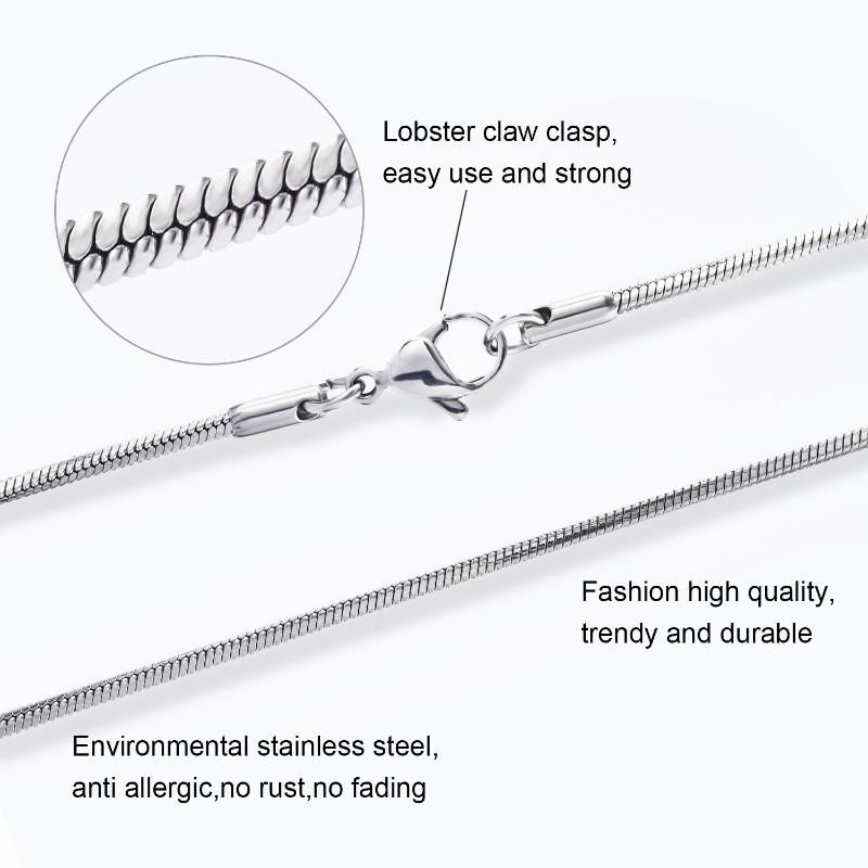 Classic Square Snake Chain Necklace for Jewelry Making
