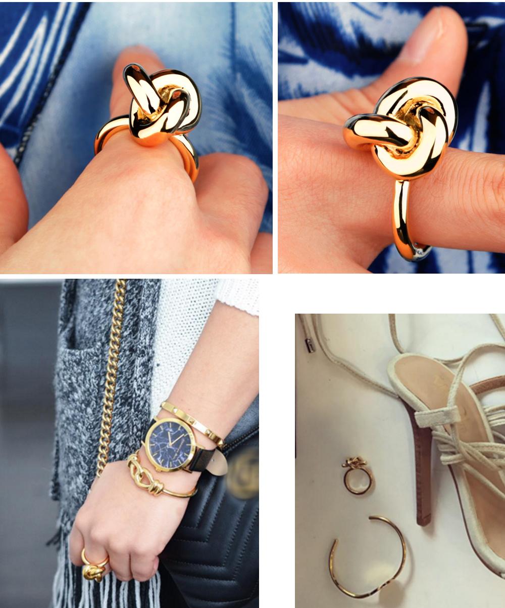 Wholesale Custom Made Big Knot Design Copper Ring