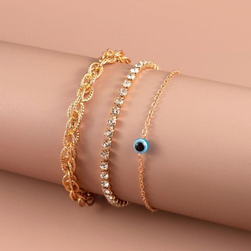 Fashion Exaggerated Geometric Set of Multi-Layered Bracelet Jewelry