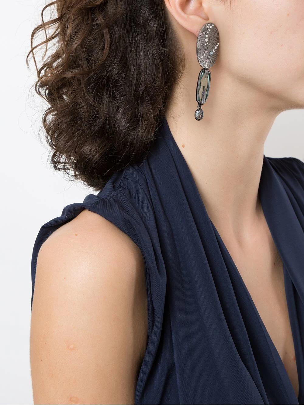Fashion Personality Metal Crystal Dangle Earrings Jewelry