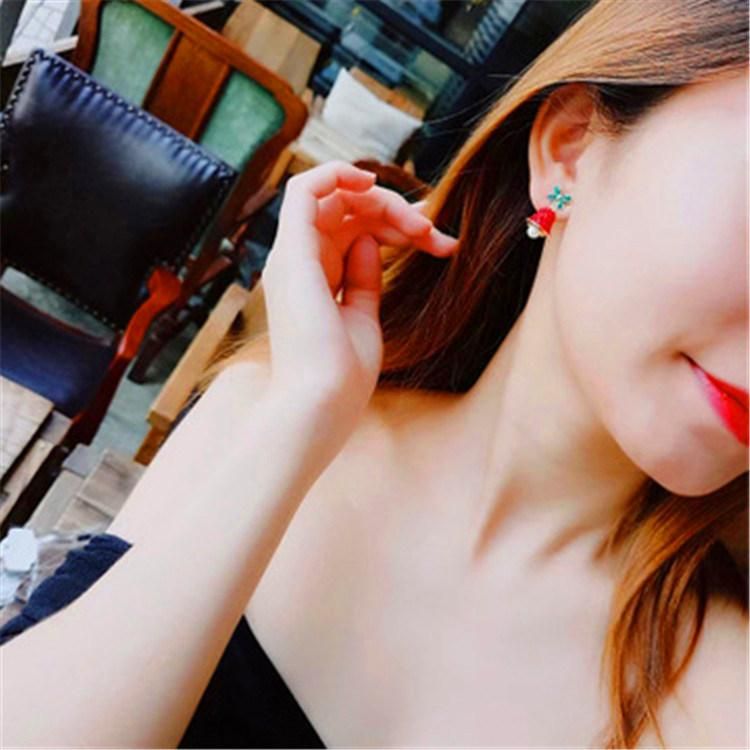 Christmas Gift Bow Wind Bell S925 Silver Needle Stud Earring